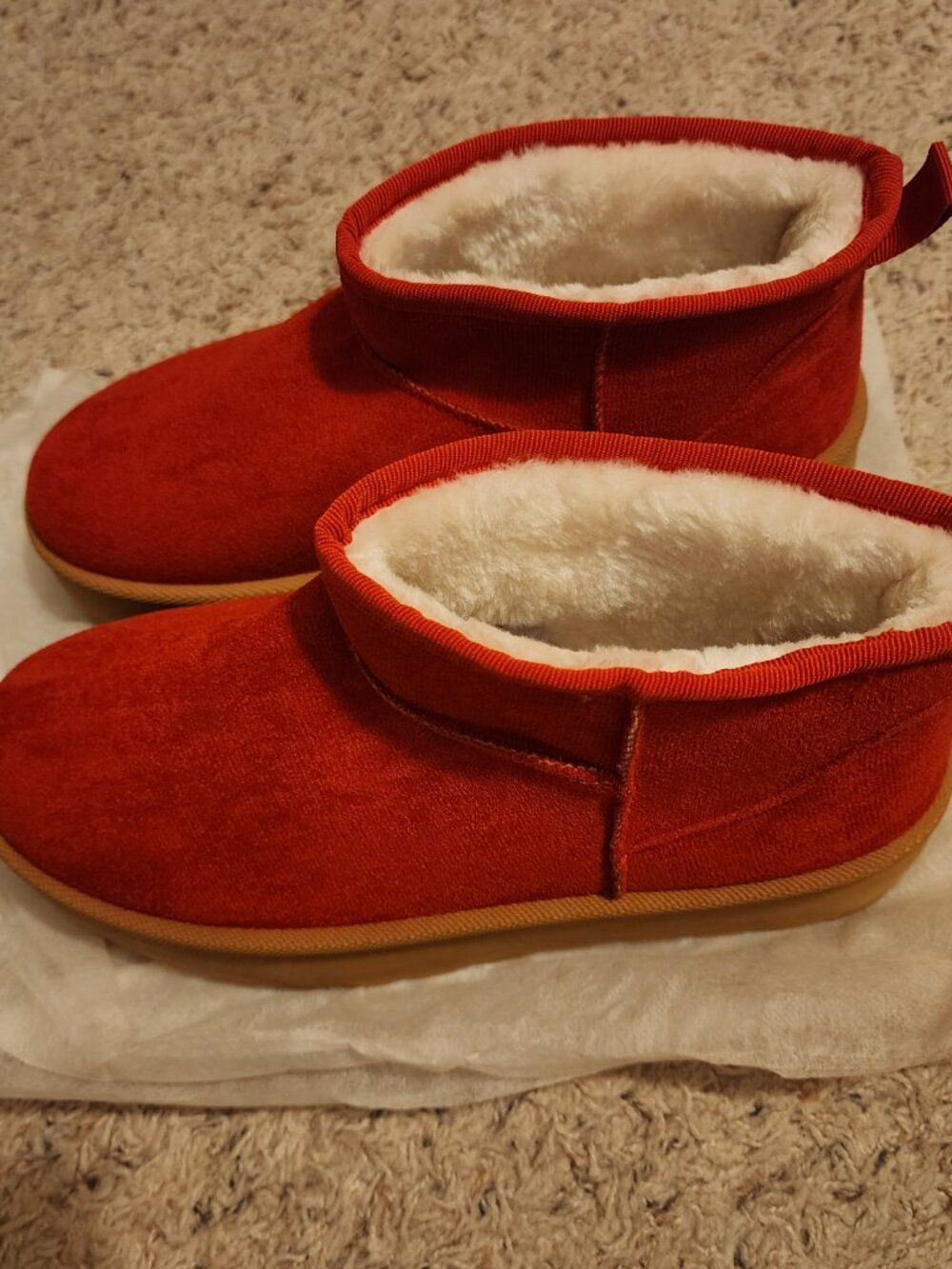 Cozzy Girl Super H women’s 8 red platform Chelsea ankle boots - Picture 7 of 15
